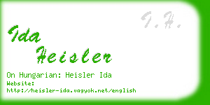 ida heisler business card